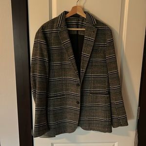 Zara printed blazer jacket